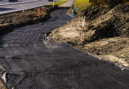  Road with geotextile fabric